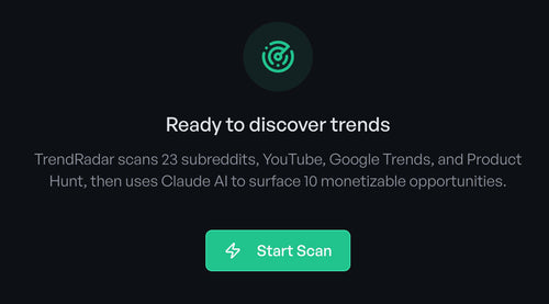 Trend Radar scan button